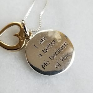 Silver friendship necklace Galentine's